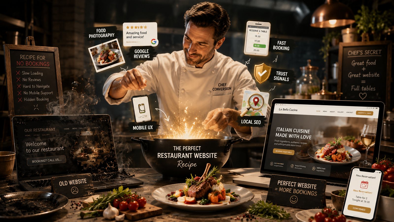Restaurant websites: what actually brings in bookings